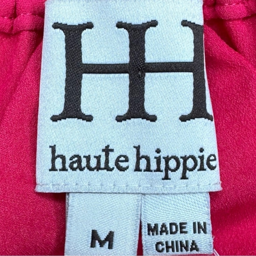 Haute Hippie Hot Pink Blouse Size M - Picture 5 of 8